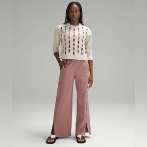 F-Lululemon Open-Hole Mesh Knit Pullover